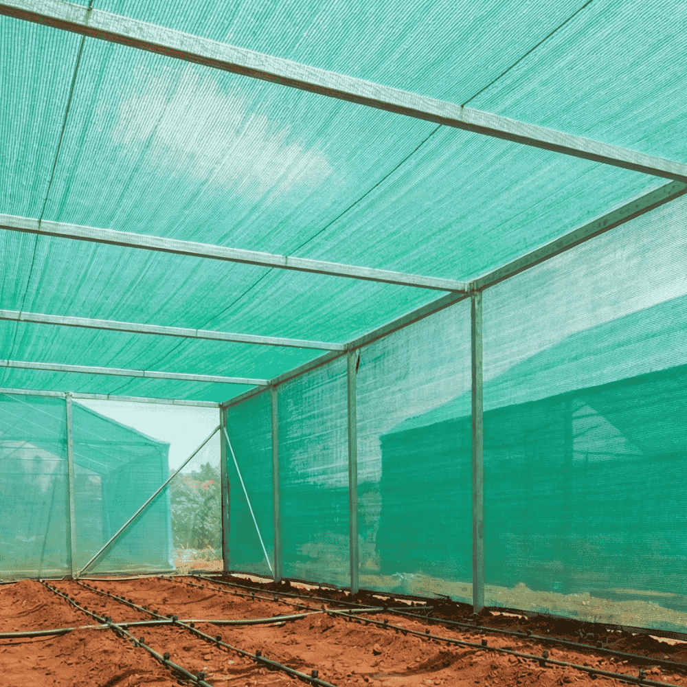 Green Shade Net House for Nurseries – Verdant Farms India