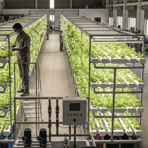 Hydroponics NFT System Installation – Verdant Farms India