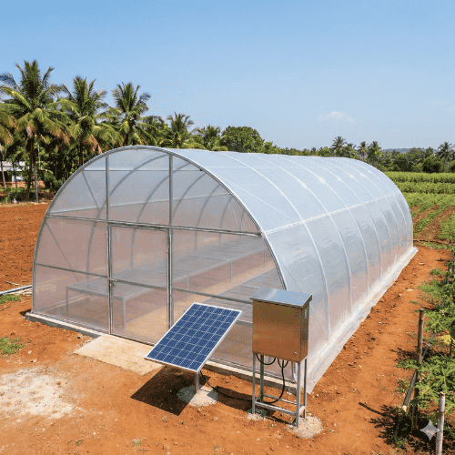Solar Dryer with Control Panel and Solar Panel Installation – Verdant Farms India