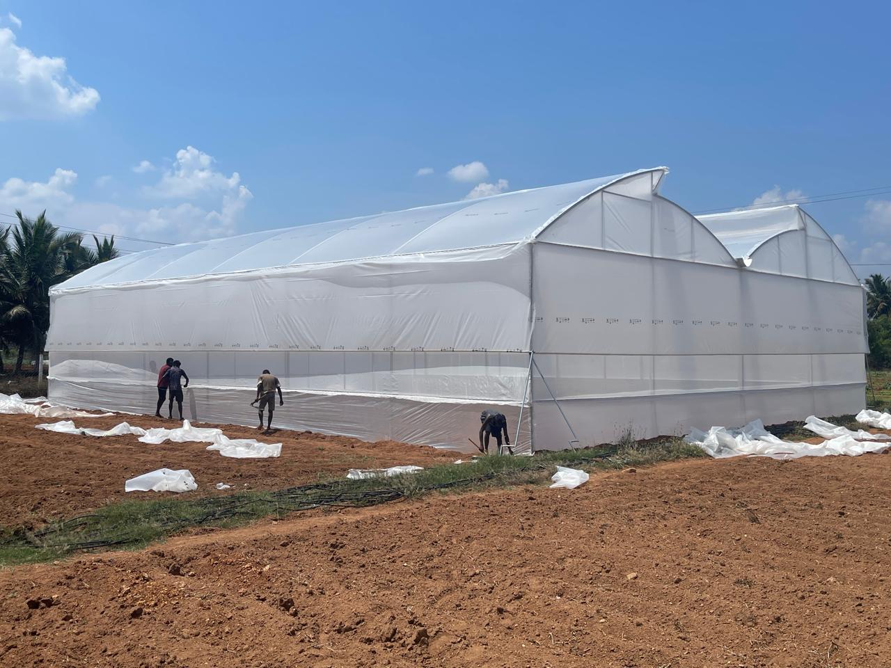 Dome Shaped Polyhouse Installation – Verdant Farms India